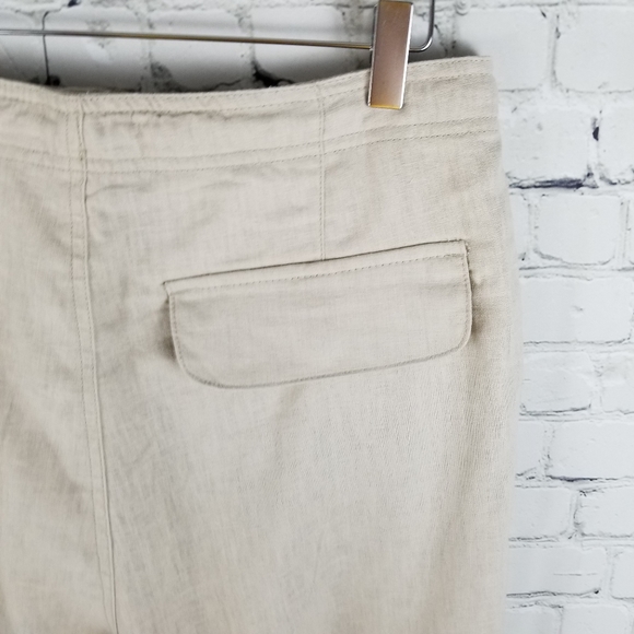 BRUNO NY | linen drawstring straight leg pants - Picture 1 of 7